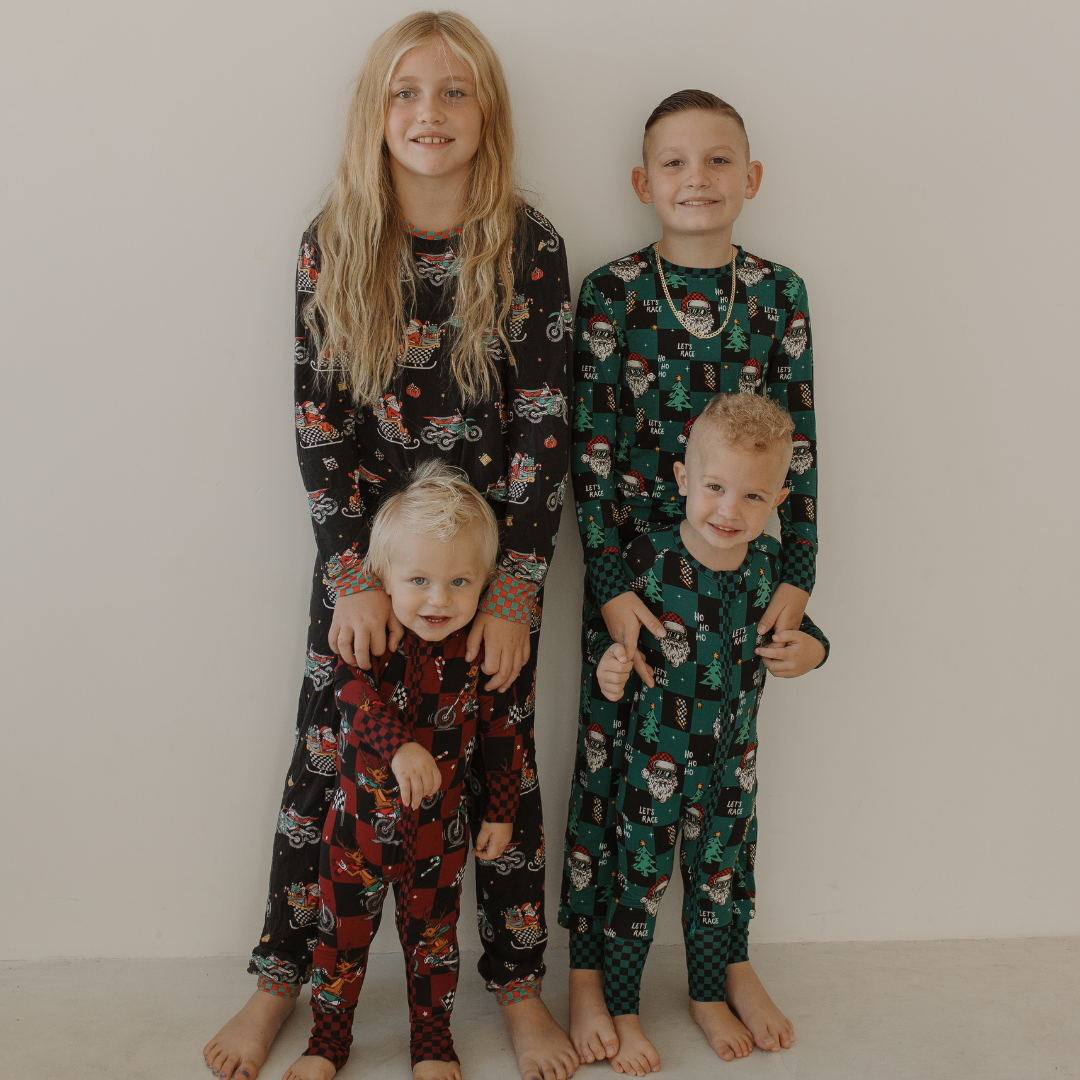 Let's Race Santa Toddler & Youth Pajamas - *PREORDER - SHIPPING OUT BETWEEN DEC 10 - DEC 16*
