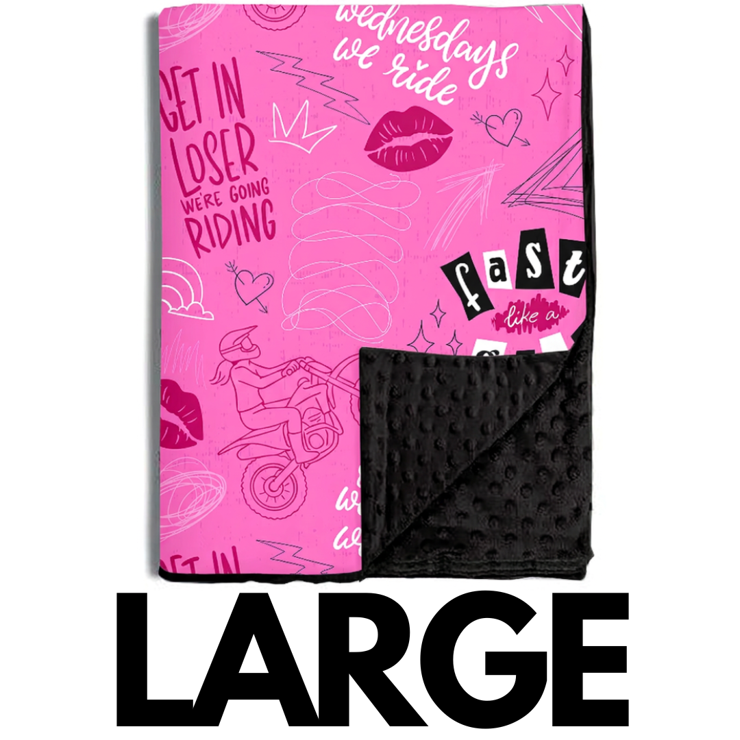 Fast Like A Girl Blankets / PREORDER: est shipping Nov 16 - Dec 9
