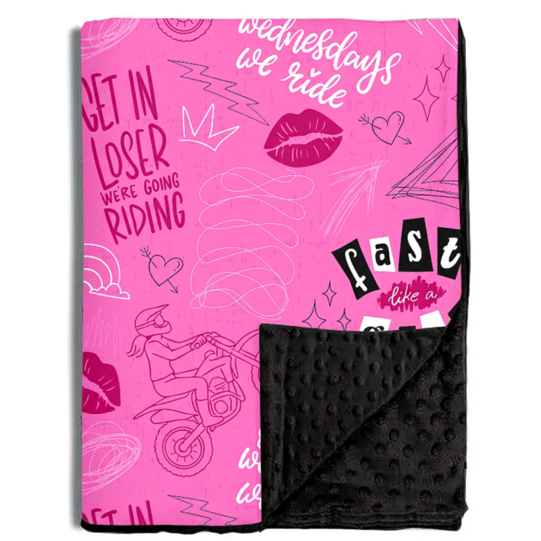Fast Like A Girl Blankets / PREORDER: est shipping Nov 16 - Dec 9