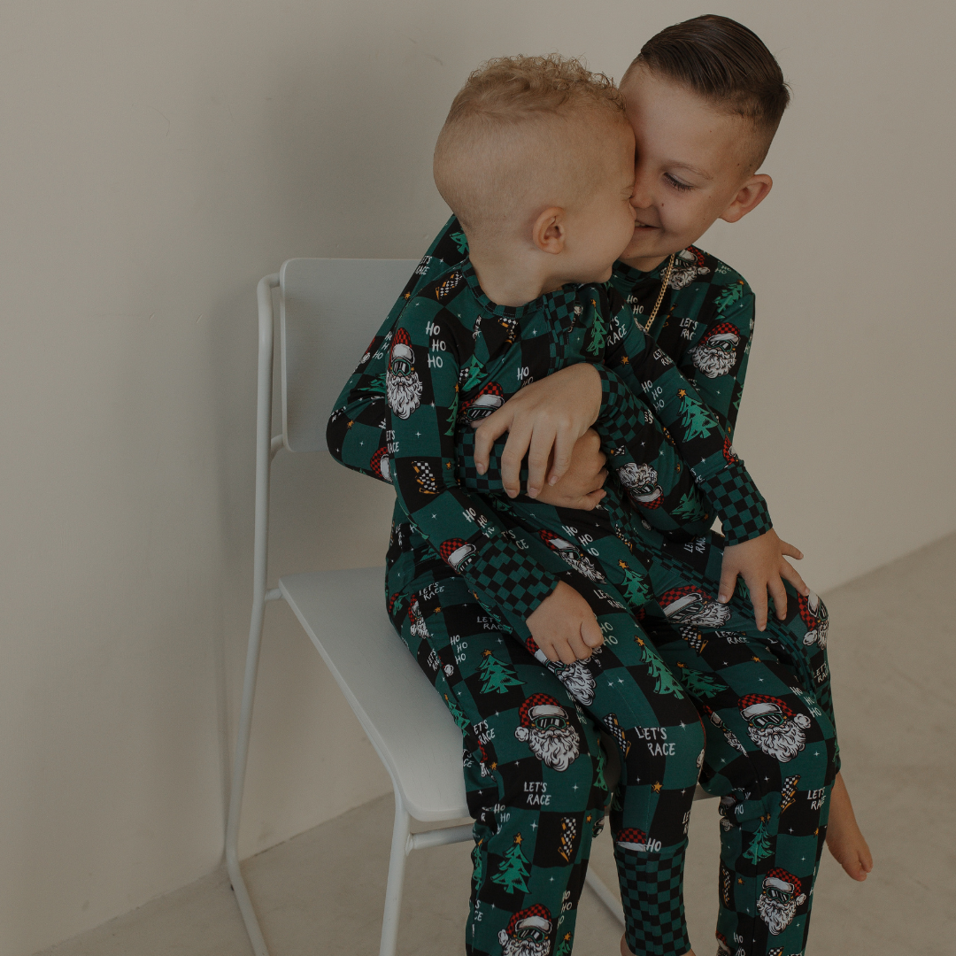 Let's Race Santa Toddler & Youth Pajamas - *PREORDER - SHIPPING OUT BETWEEN DEC 10 - DEC 16*