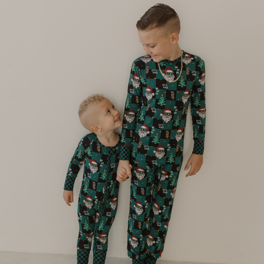 Let's Race Santa Toddler & Youth Pajamas - *PREORDER - SHIPPING OUT BETWEEN DEC 10 - DEC 16*