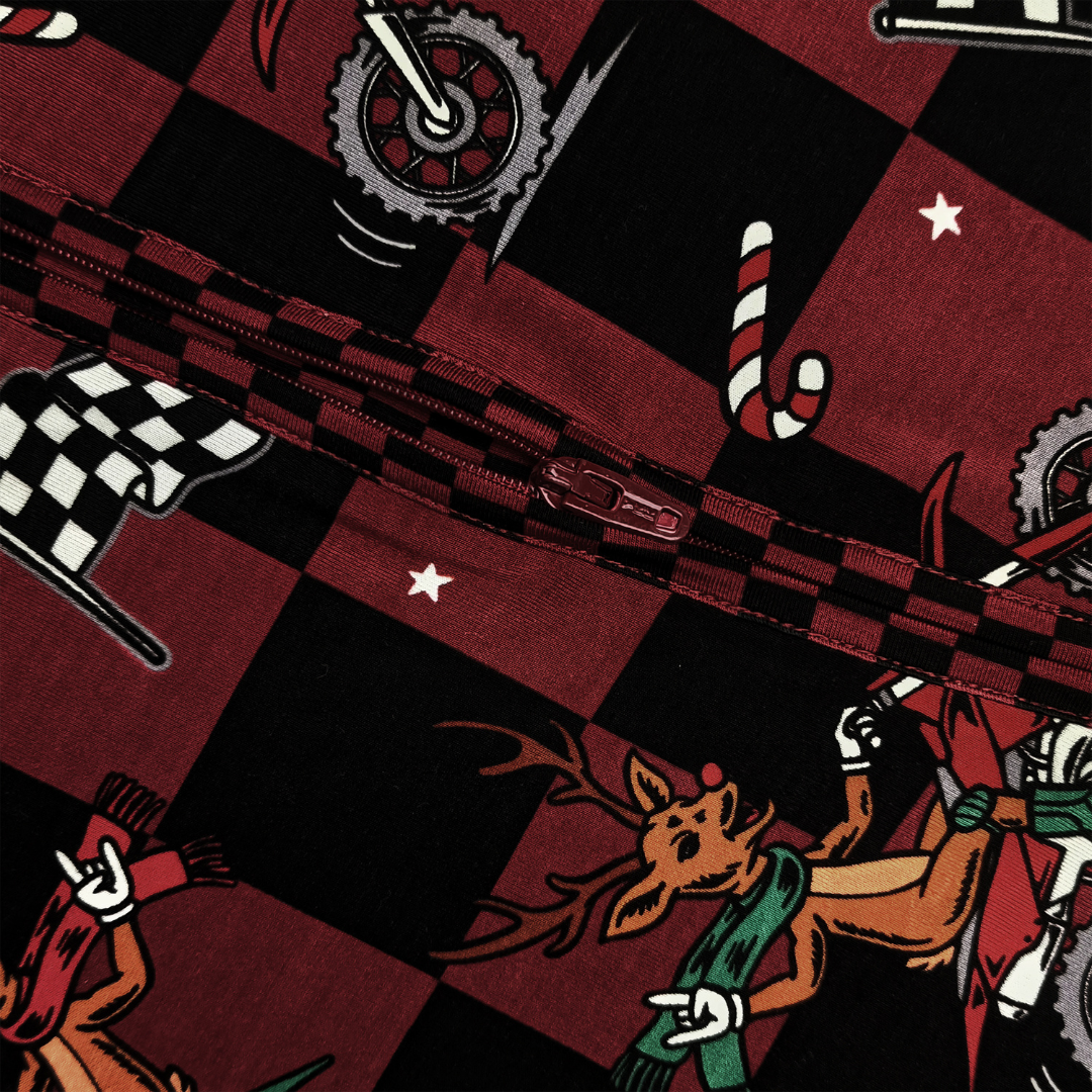 Rudolph The Red Nose Racer Zip Up Pajamas *PREORDER - SHIPPING OUT BETWEEN DEC 10 - DEC 16*