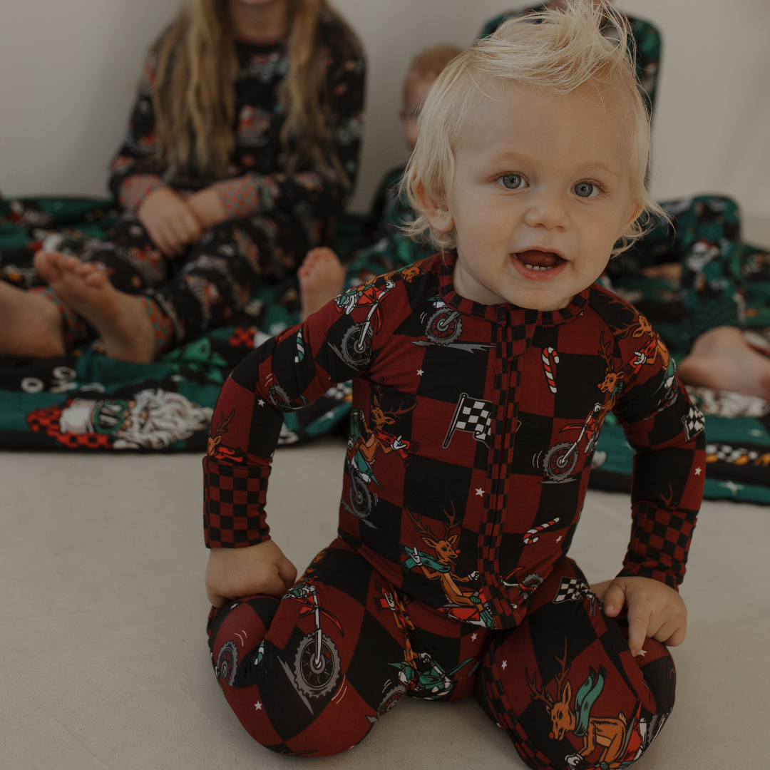 Rudolph The Red Nose Racer Zip Up Pajamas *PREORDER - SHIPPING OUT BETWEEN DEC 10 - DEC 16*