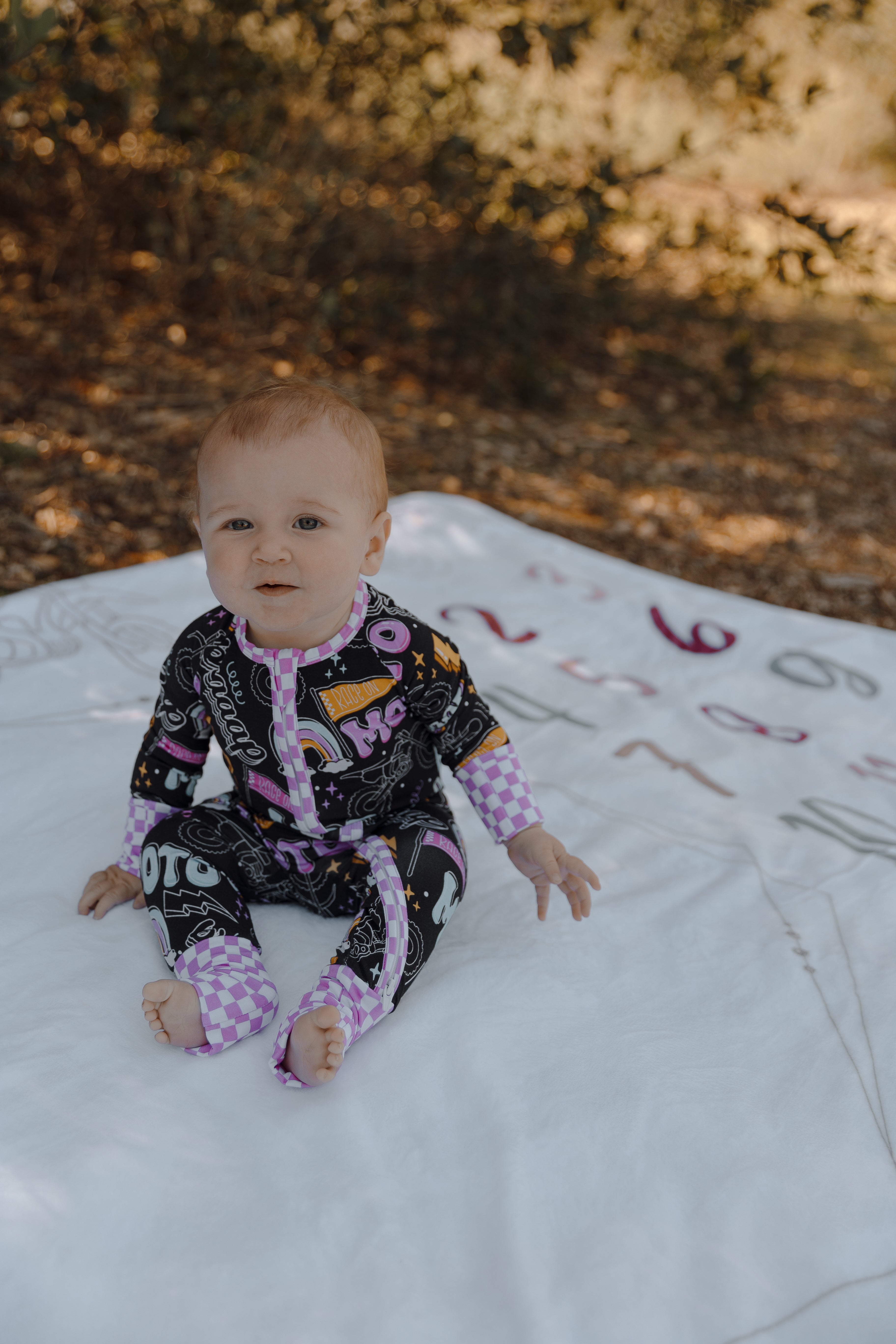 Dirt Bike Darlin Milestone Blanket