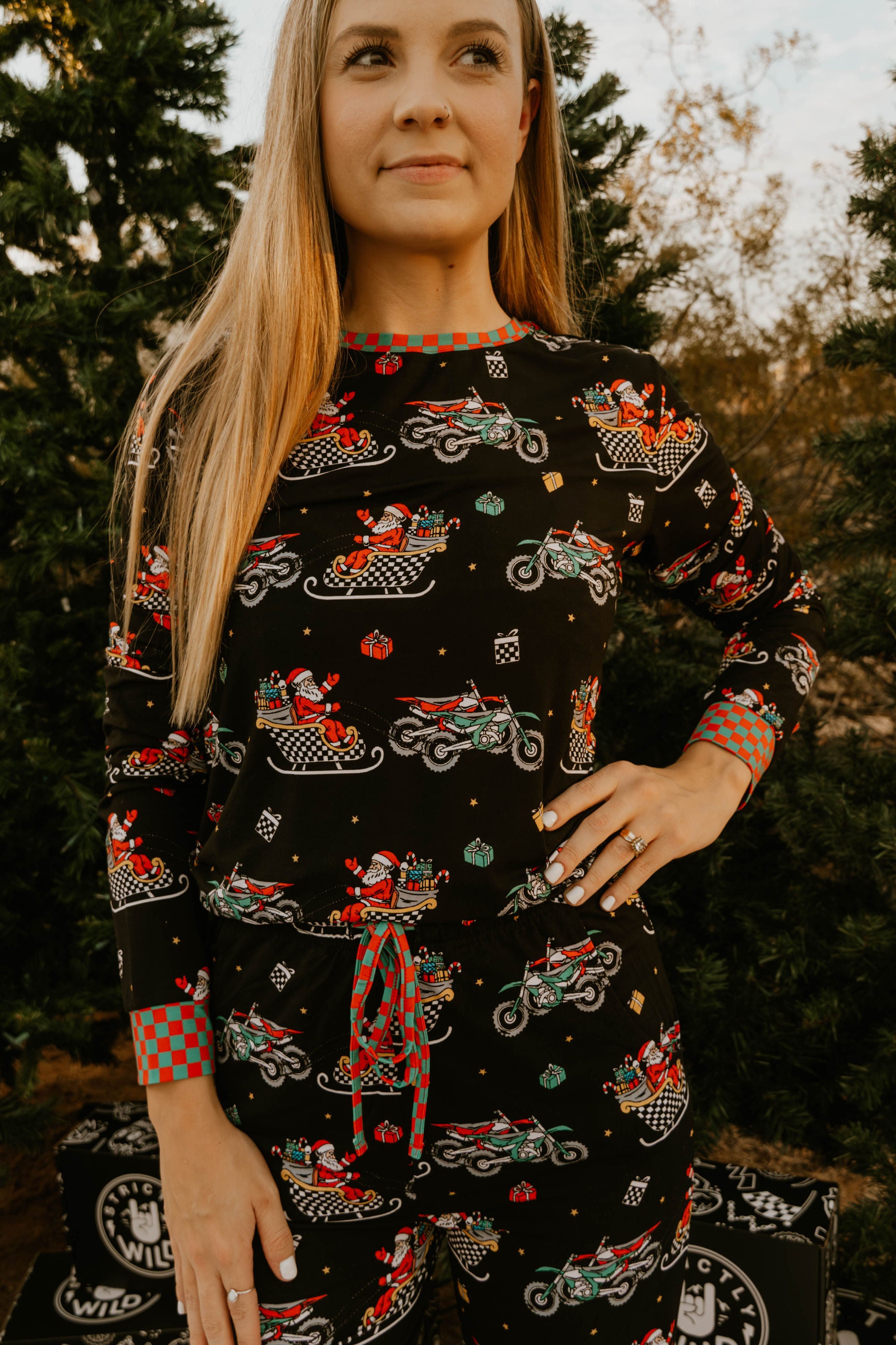 Santas Speedy Sleigh Unisex Adult Pajamas *PREORDER - SHIPPING OUT BETWEEN DEC 10 - DEC 16*