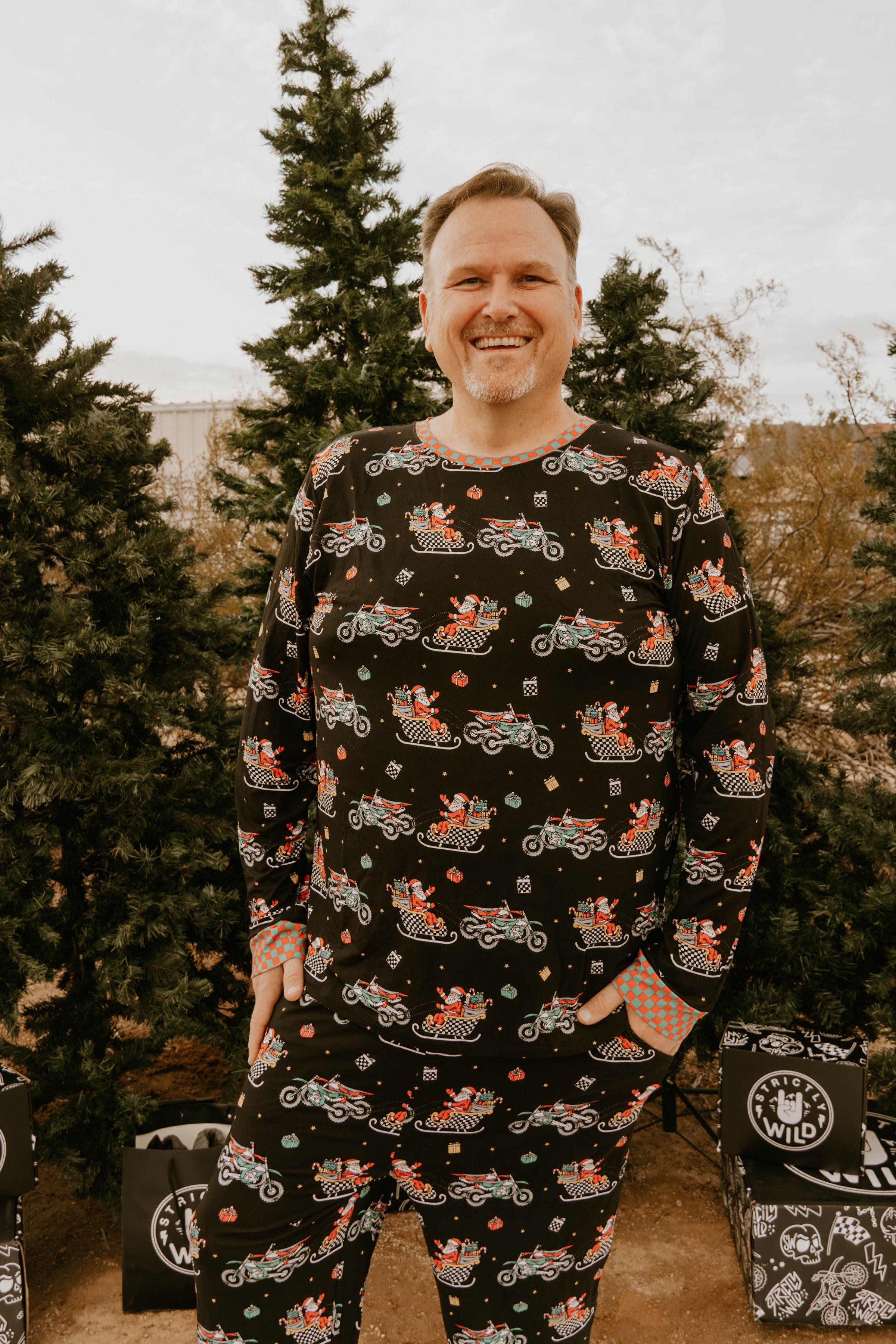 Santas Speedy Sleigh Unisex Adult Pajamas *PREORDER - SHIPPING OUT BETWEEN NOV 24 - DEC 6*