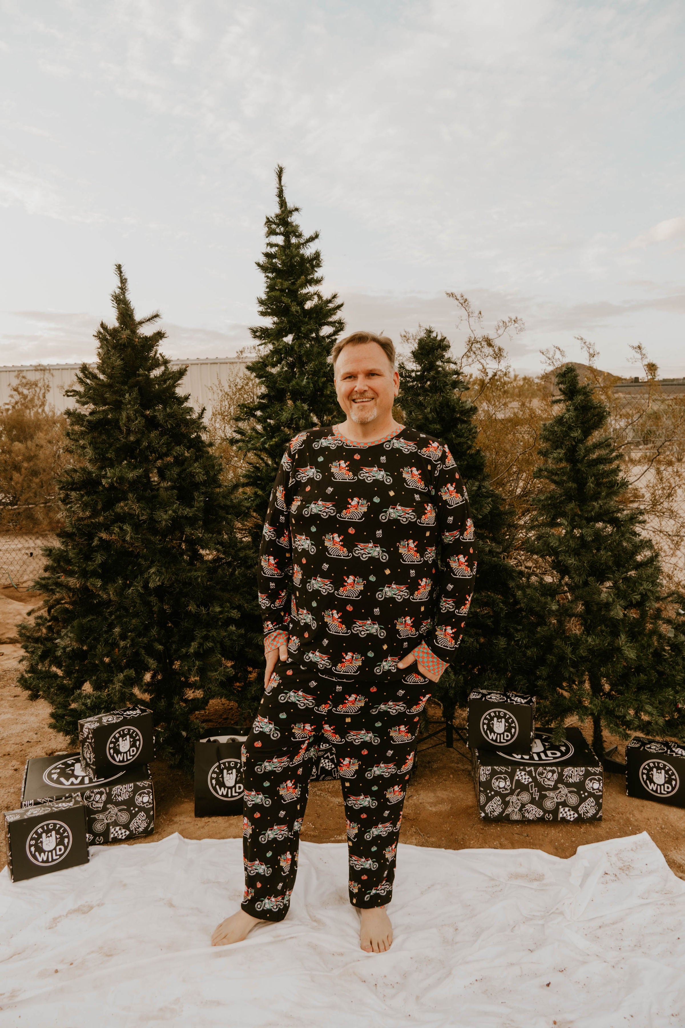 Santas Speedy Sleigh Unisex Adult Pajamas *PREORDER - SHIPPING OUT BETWEEN DEC 10 - DEC 16*