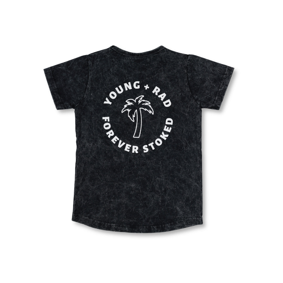 FOREVER STOKED BLACK TEE