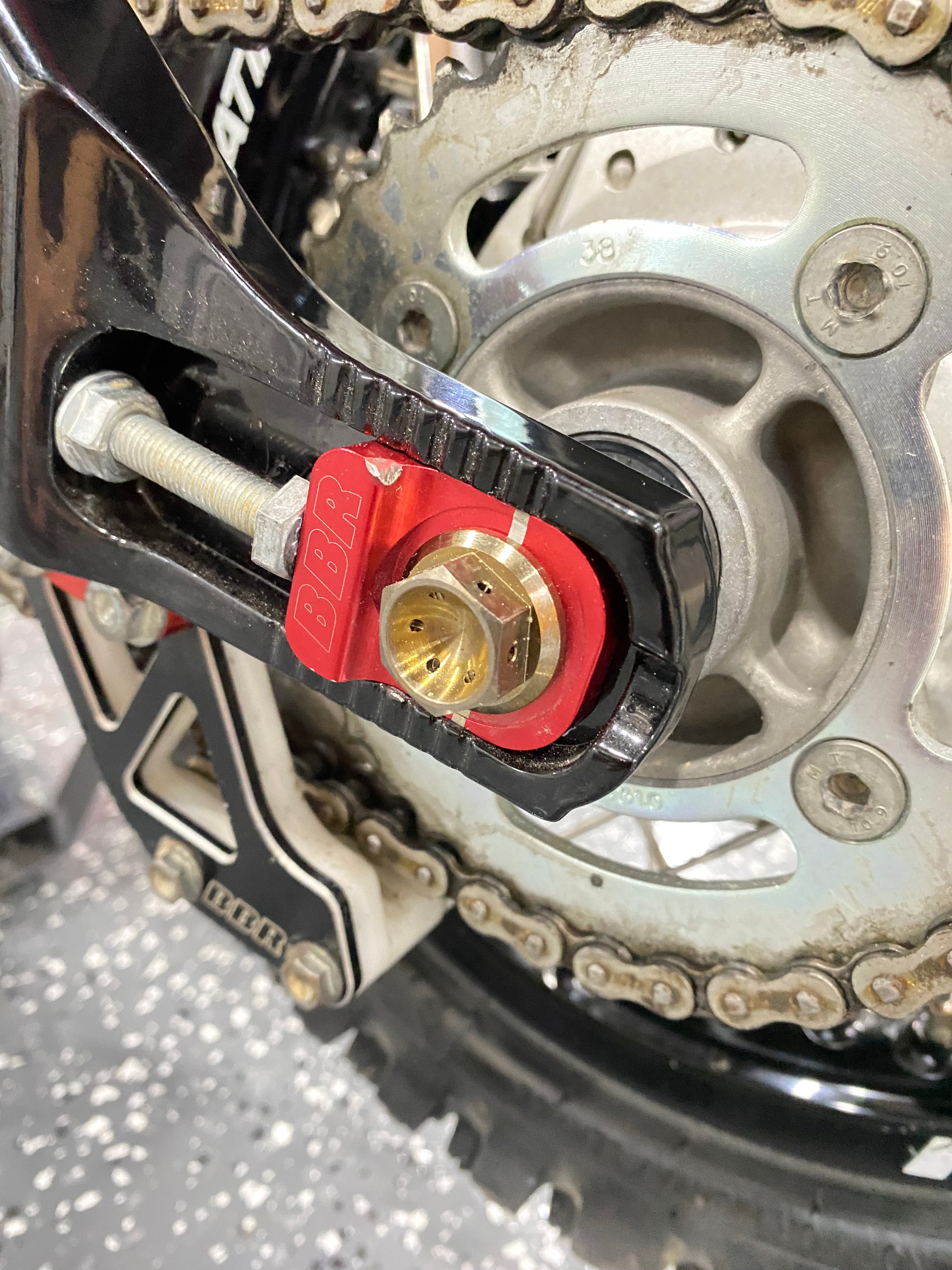 CRF110 Titanium rear axle for BBR A style swingarm