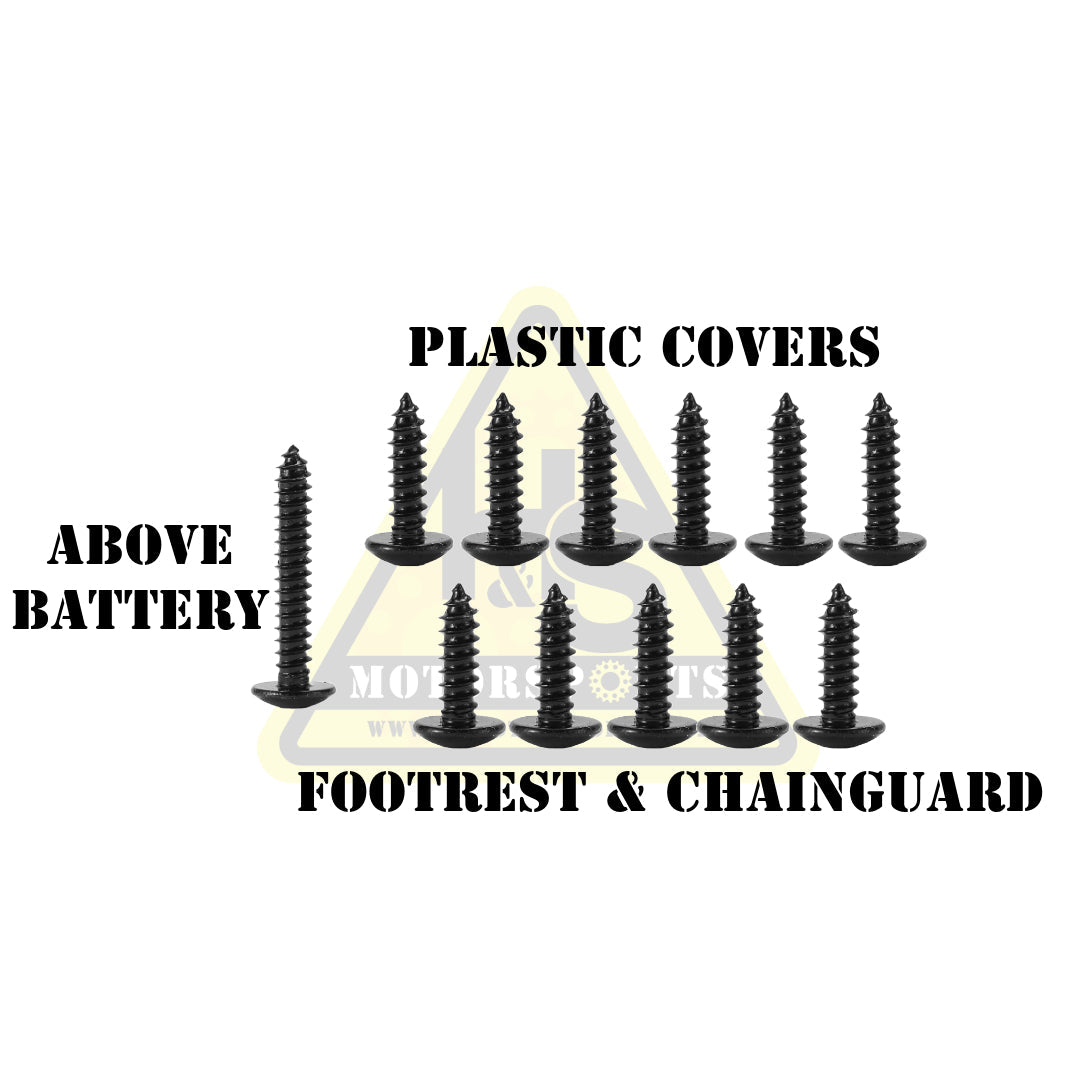 H&S Side Cover Screws for STACYC 16eDRIVE Elite, 18eDRIVE & 20eDRIVE