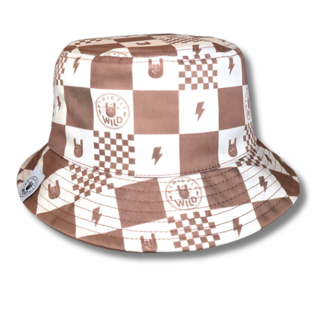 Strictly Wild Checker Bucket Hat
