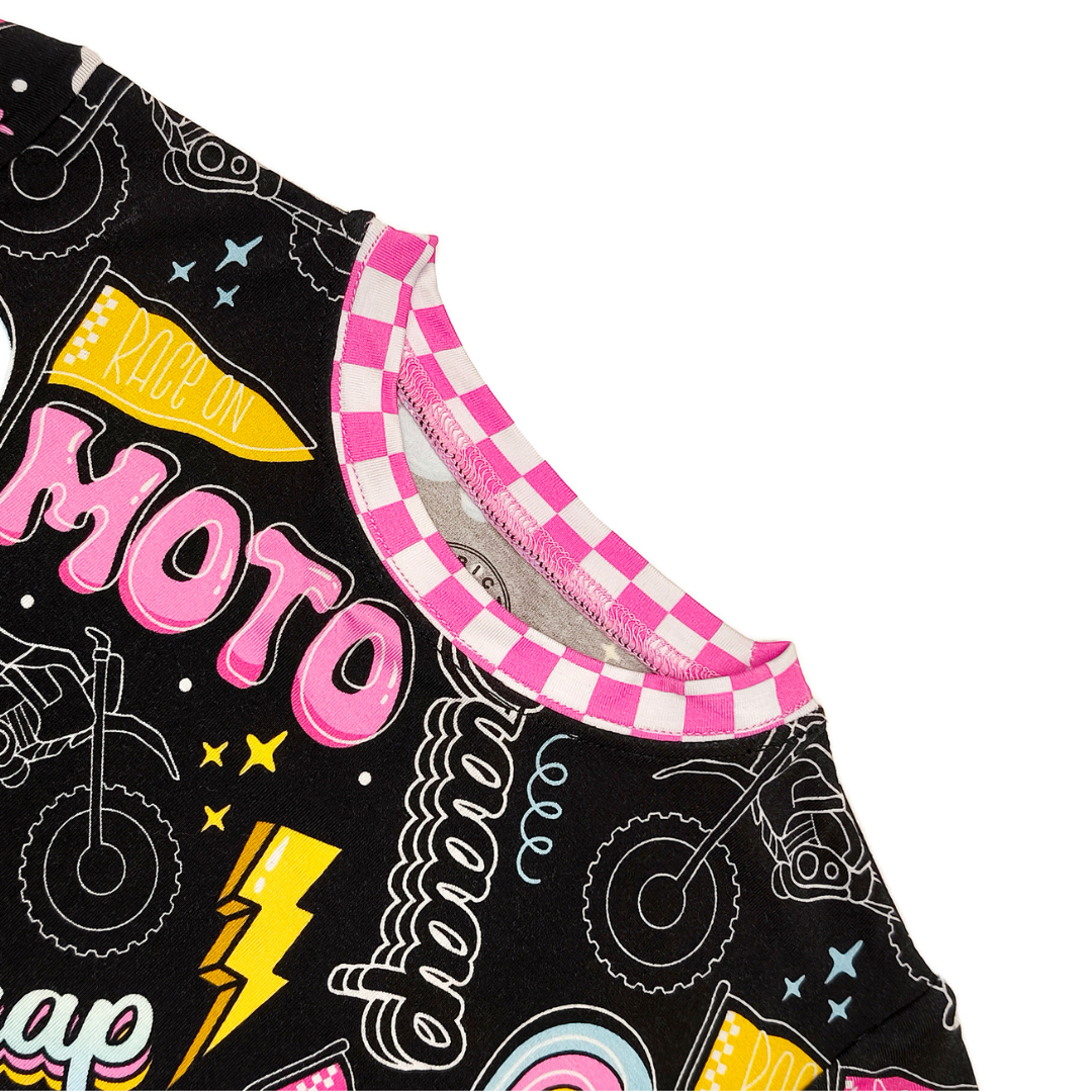 Moto Girl 2 Piece Pajamas / PREORDER ships Jan 12 - 16