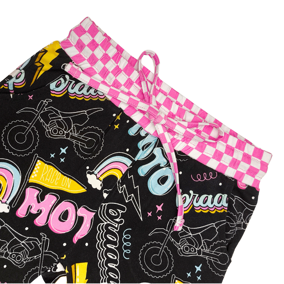 Moto Girl 2 Piece Pajamas / PREORDER ships Jan 12 - 16