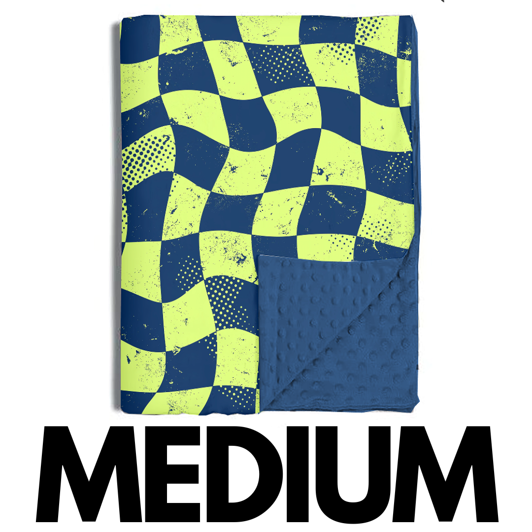 Nitro Lime Checker Blankets / PREORDER: est shipping Nov 16 - Dec 9