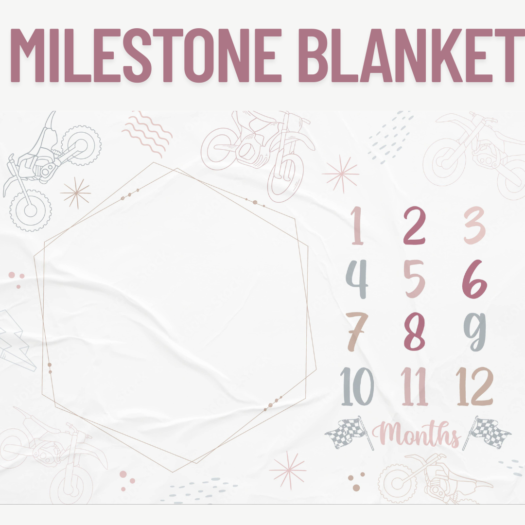 Dirt Bike Darlin Milestone Blanket
