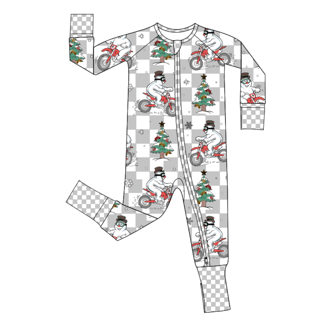 Full Throttle Frosty Zip Up Pajamas / PREORDER shipping Oct 26 - Nov 9