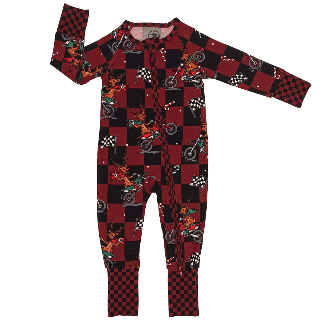 Rudolph The Red Nose Racer Zip Up Pajamas *PREORDER - SHIPPING OUT BETWEEN NOV 10-17*