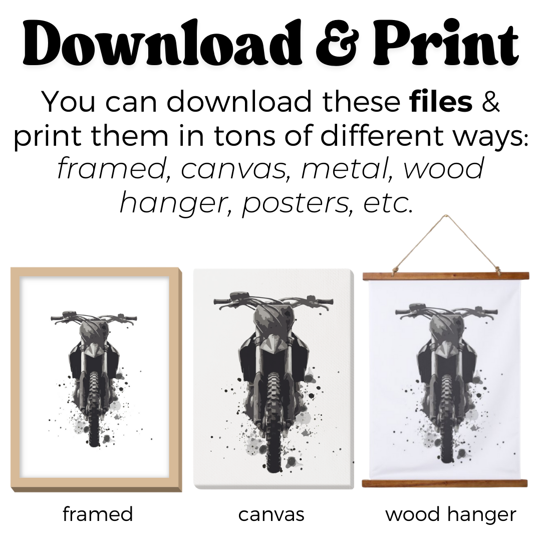 Blood Sweat & Gears Wall Prints - Digital Download