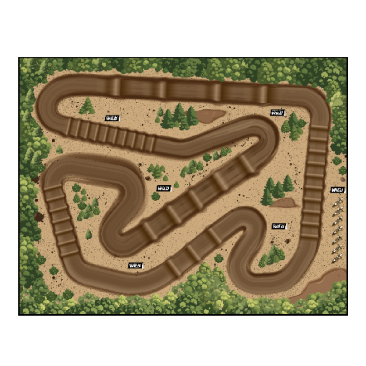 Double Sided Motocross Track Mat / PREORDER: shipping October 5–19