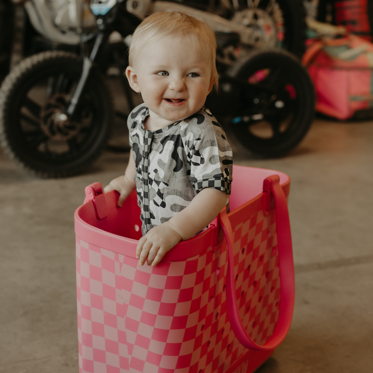 Speedy Pink Moto Totes
