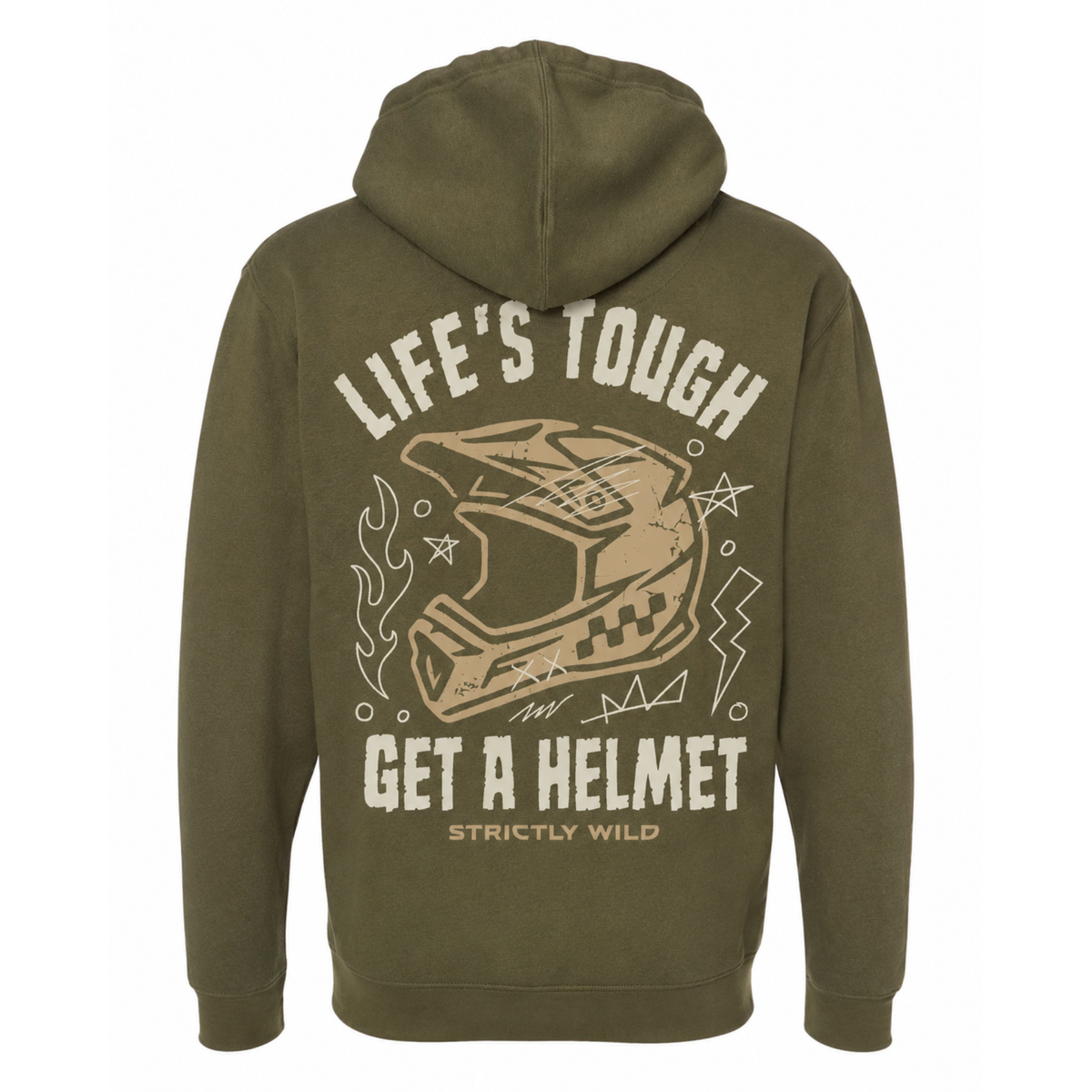 Life's Tough Get A Helmet Hoodie / PREORDER: shipping October 28 - Nov 18