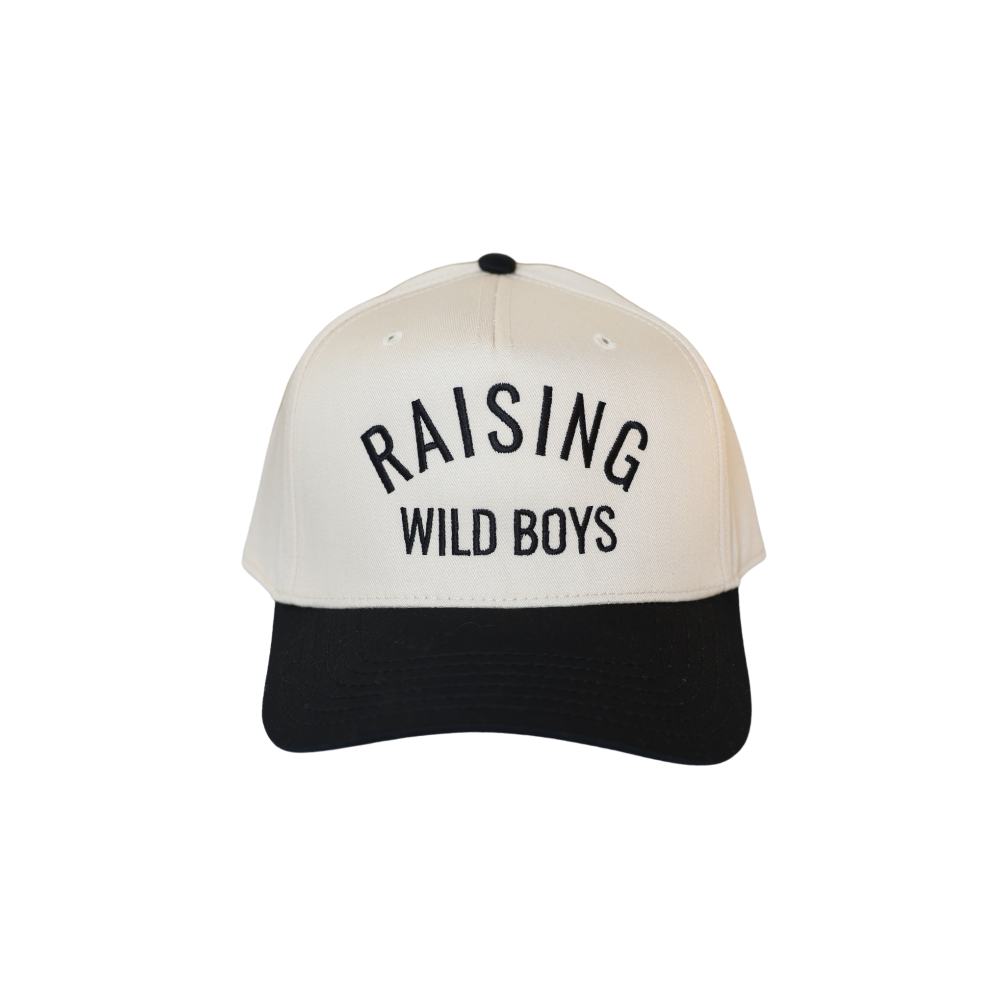Black + Cream Raising Wild Boys Snapback