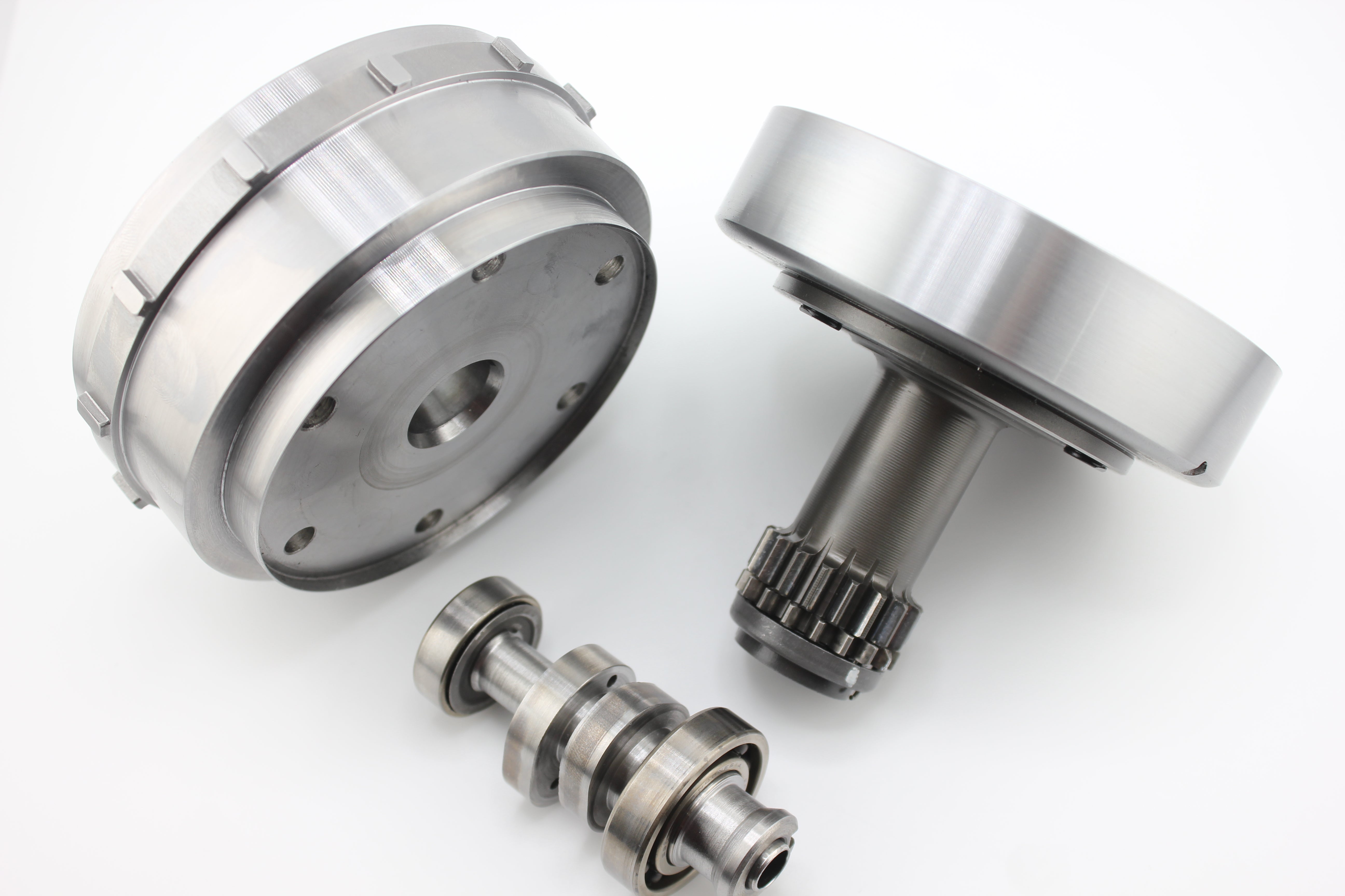 Flywheel, cam, auto clutch housing lightening package