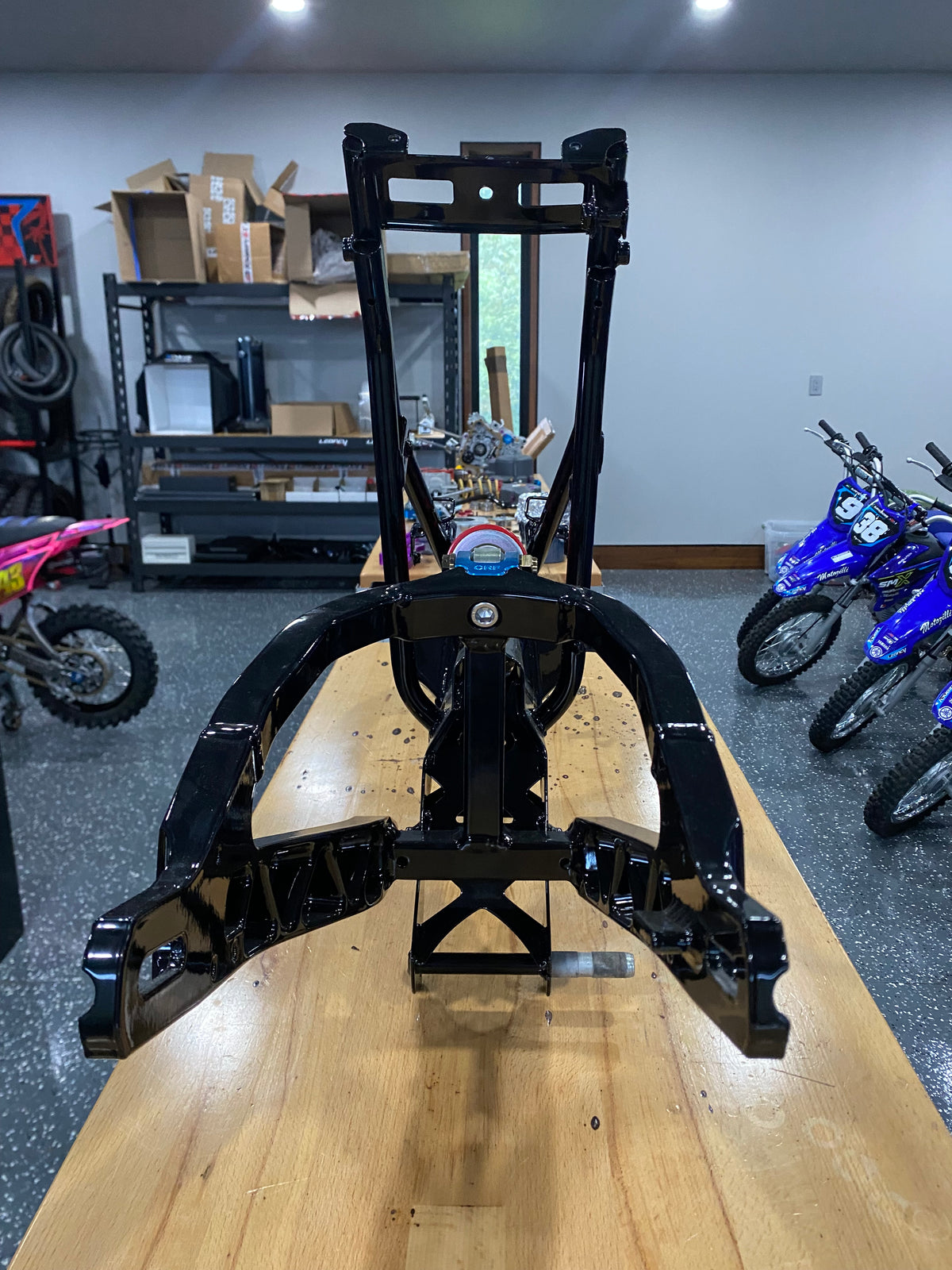 CRF110 19+ frame and BBR swingarm combo (gloss black)
