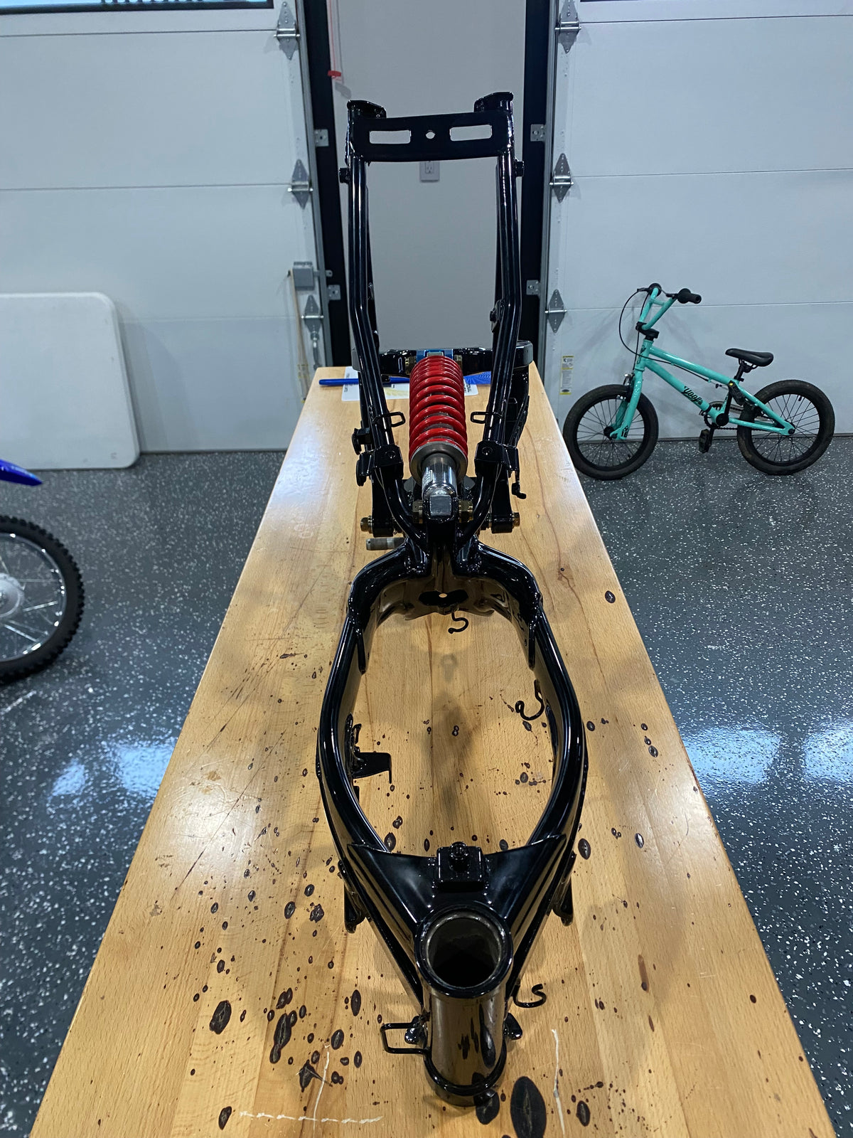 CRF110 19+ frame and BBR swingarm combo (gloss black)